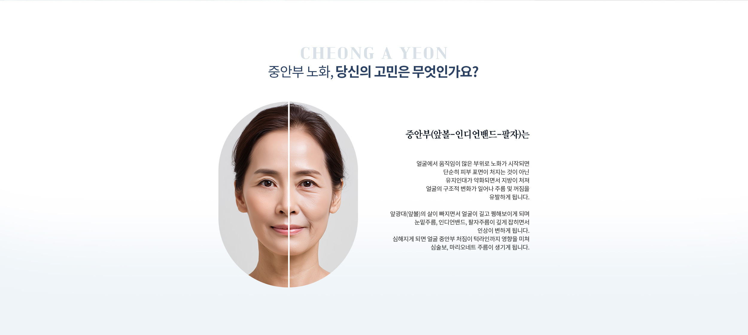 중안부 노화, 당신의 고민은 무엇인가요?